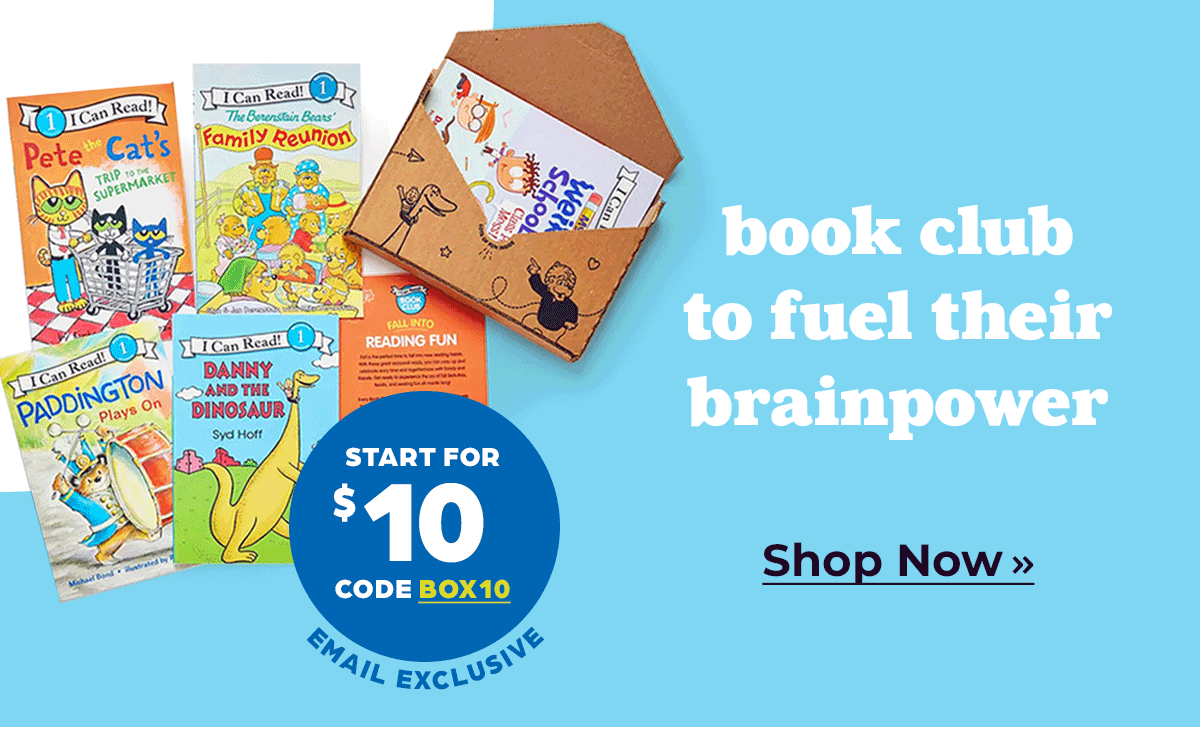 I Can Read! Book Club to Fuel Their Brainpower. EMAIL EXCLUSIVE: Start for $10 With Code BOX 10.