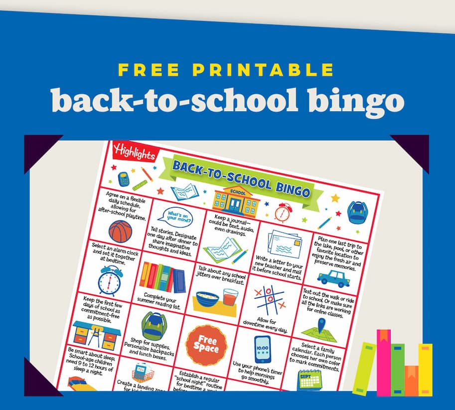 Back-to-School Bingo Game Printable.