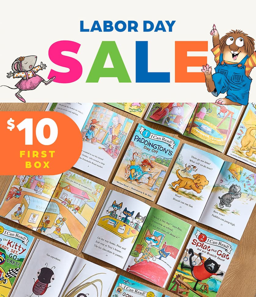 Labor Day Sale: I CAN READ! Subscription Boxes, $10 for Your First Box.