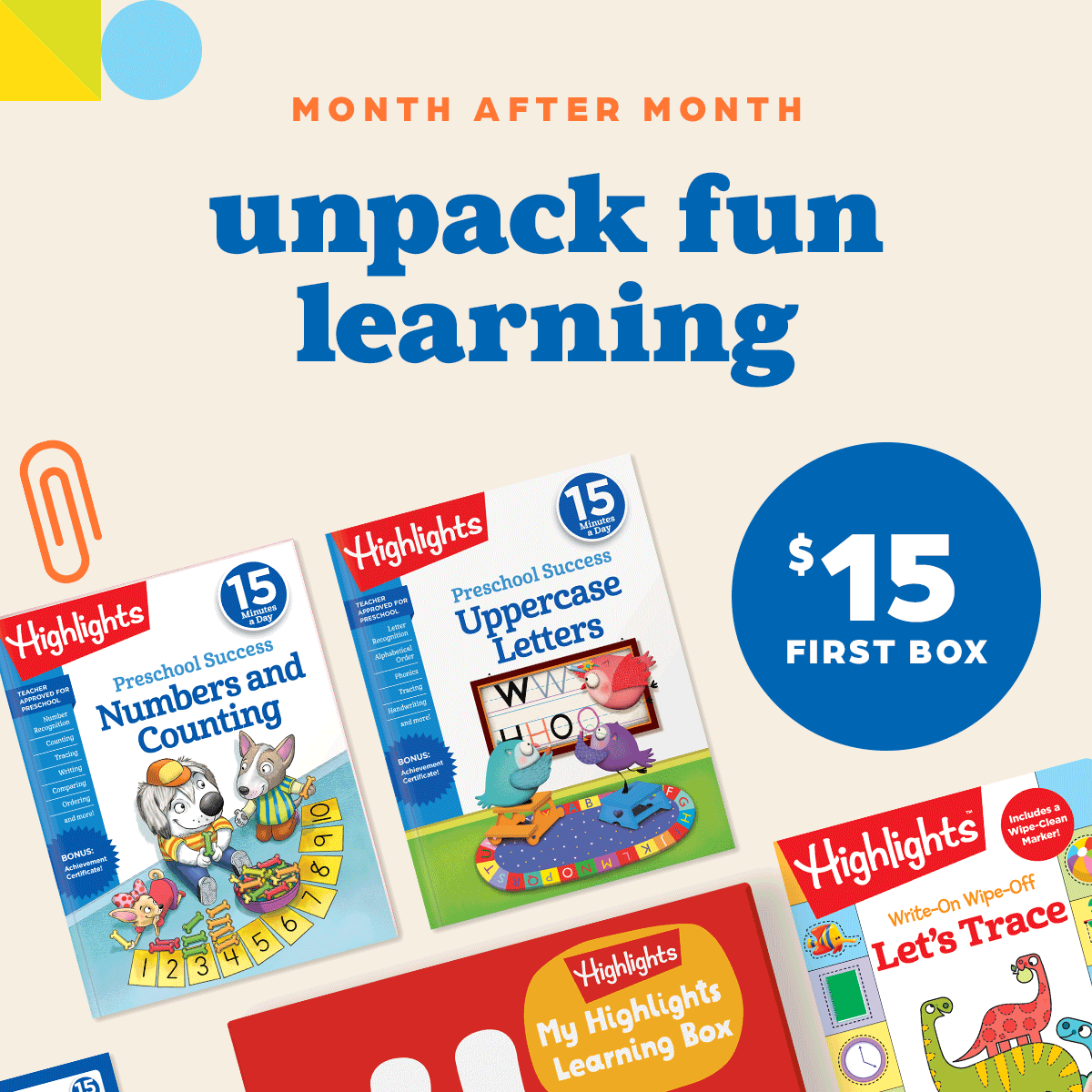 Month After Month, Unpack Fun Learning!