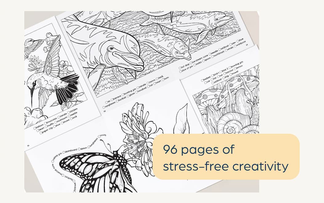 96 Pages of Stress-Free Creativity.