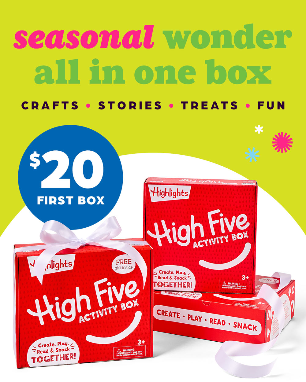 Seasonal Wonder All In One Box! High Five Activity Box: Start for Only $20.