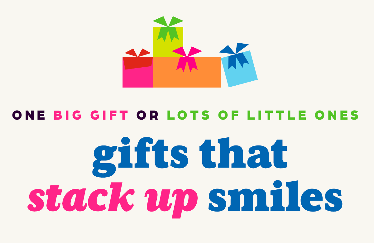 One Big Gift or Lots of Little Ones: Gifts That Stack Up Smiles!