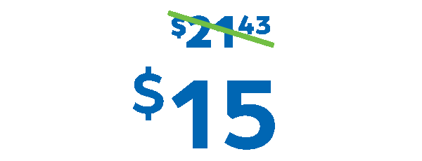 Was $21.43, Now $15.