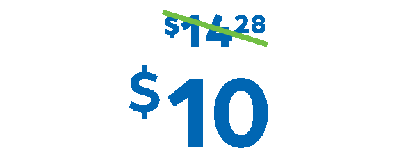 Was $14.28, Now $10.