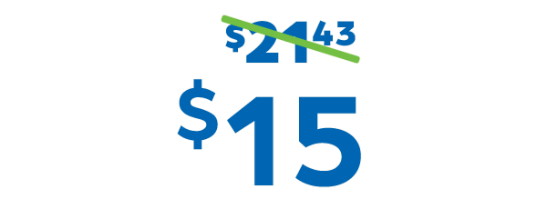 Was $21.43, Now $15.