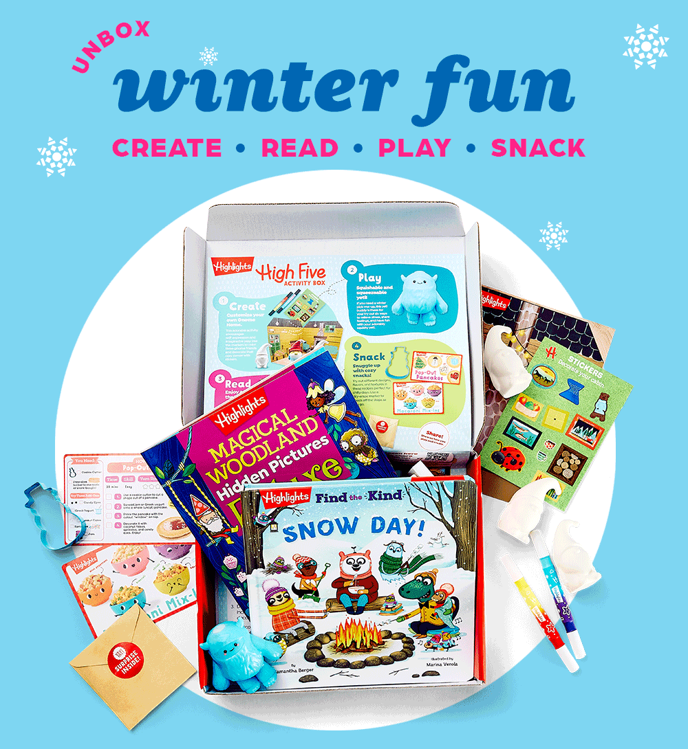 Unbox Winter Fun! Create, Read, Play, Snack.
