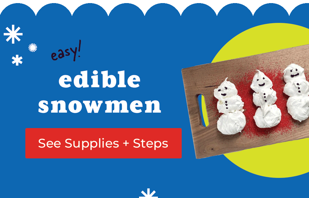 Article: How to Make Edible Meringue Snowmen.