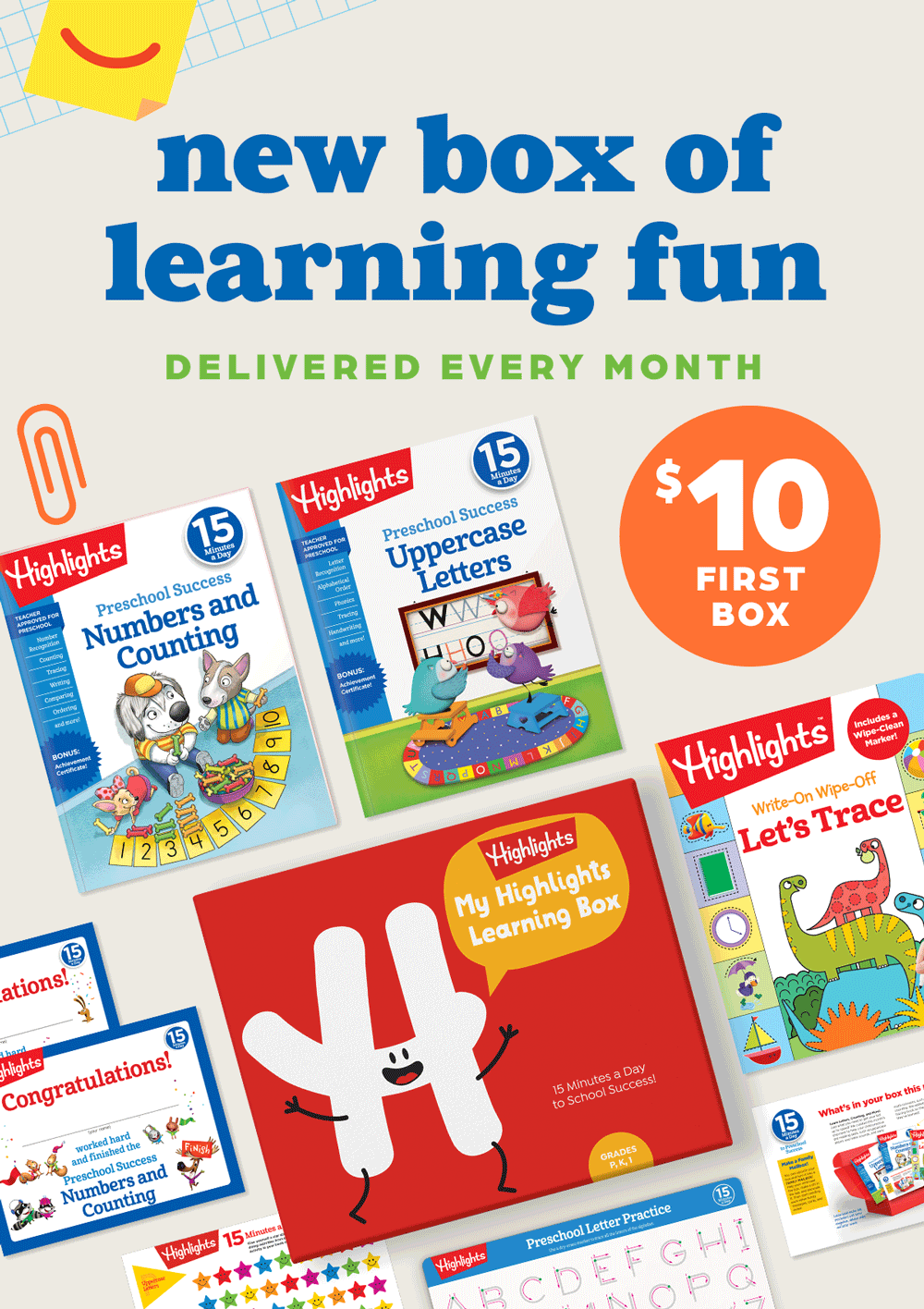 Highlights Learning Box: A New Box of Learning Fun Delivered Every Month.