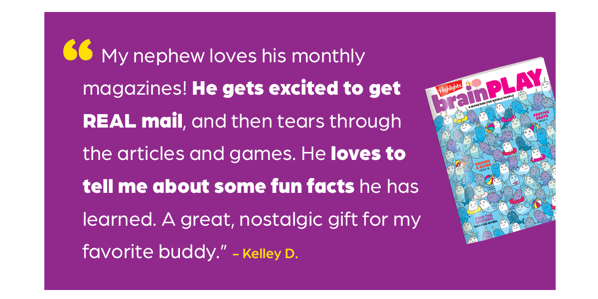 brainPLAY Magazine: My Nephew Loves His Monthly Magazines!