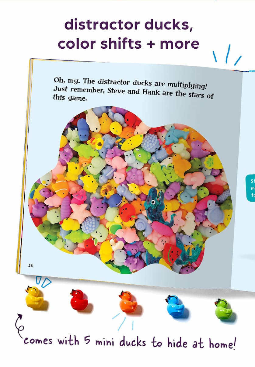 Distractor Ducks, Color Shifts and More. Comes With 5 Mini Ducks to Hide at Home!
