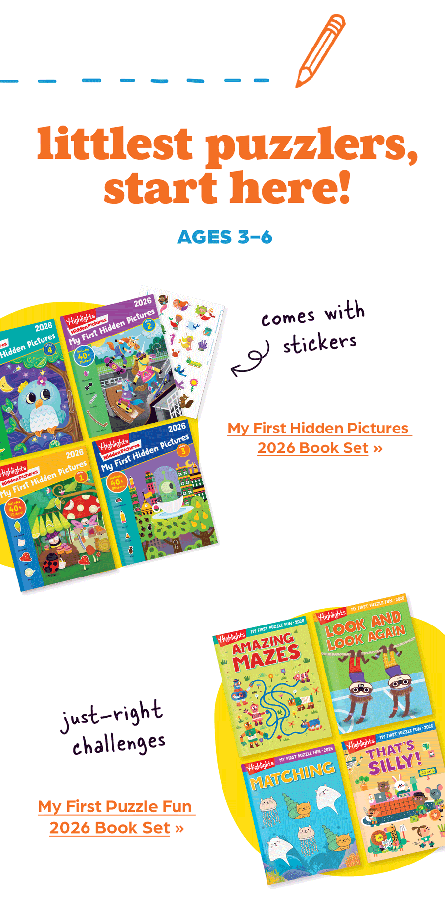 Littlest Puzzlers, Start Here! My First Hidden Pictures and My First Puzzle Fun.