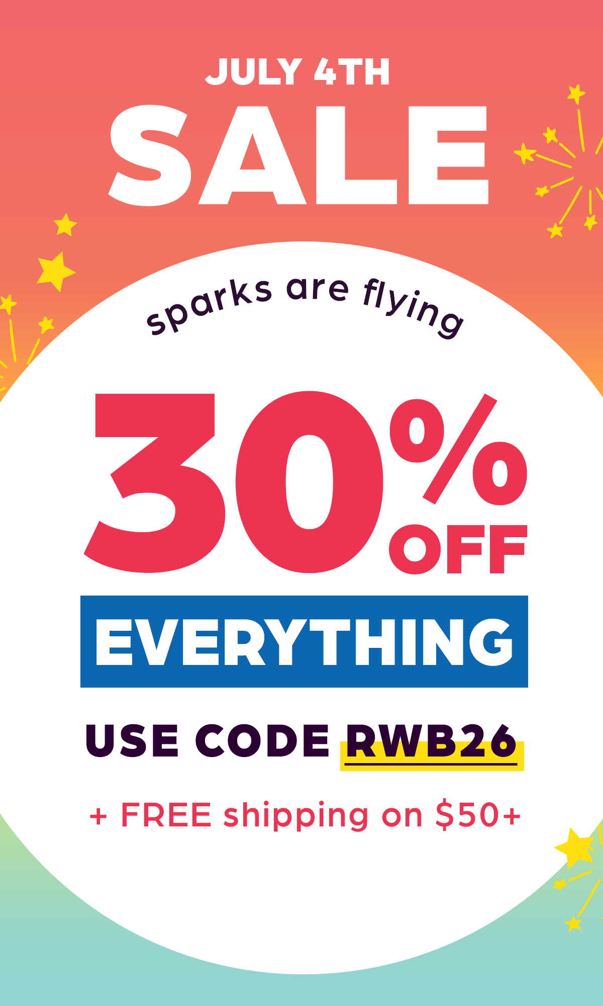 July 4th Sale! 30% OFF Everything With Code RWB26, Plus Free Shipping on $50+.