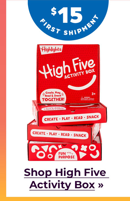 Shop High Five Activity Box: $15 for Your First Shipment!