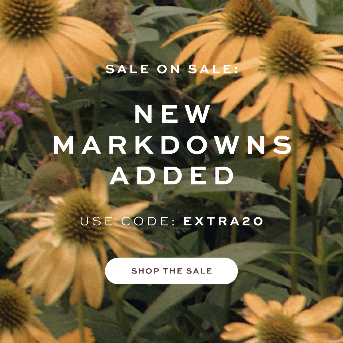 SALE ON SALE: New Markdowns Added, use code: EXTRA20