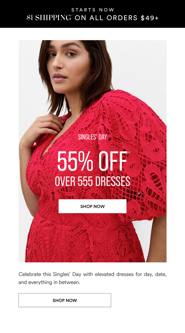 Shop 55% Off* Selected Styles