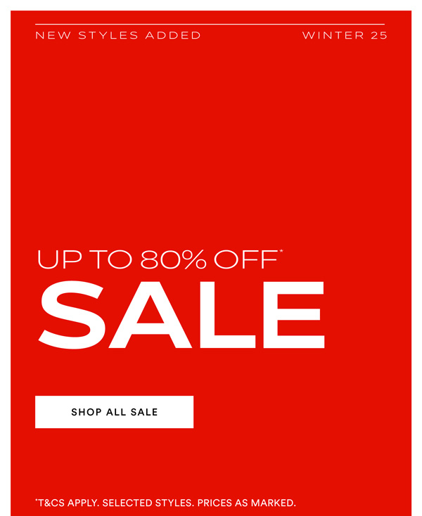 Shop Up to 80% Off* Sale