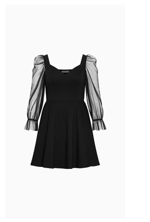 Shop the Alannah Mesh Sleeve Mini Dress