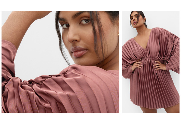 Shop the Chloe Pleat Mini Dress