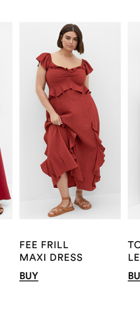 Shop the Fee Frill Maxi Dress