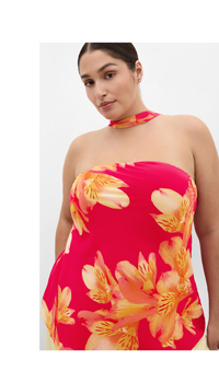 Shop the Soiree Print Frill Detail Top