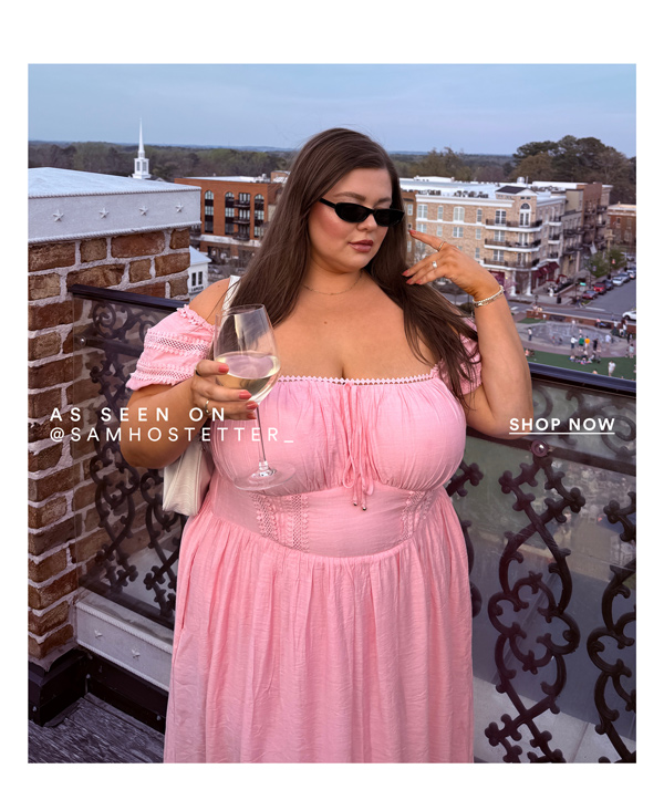 Shop the Ariella Crochet Trim Midi Dress