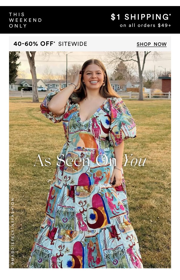 Shop 40-60% Off* Dresses
