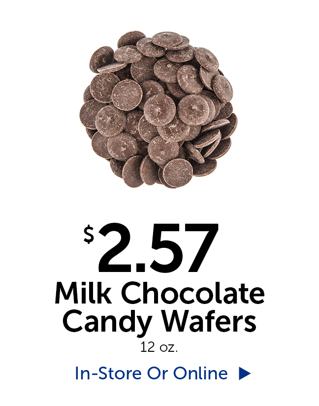 $2.57 Milk Chocolate Candy Wafers - 12 oz.