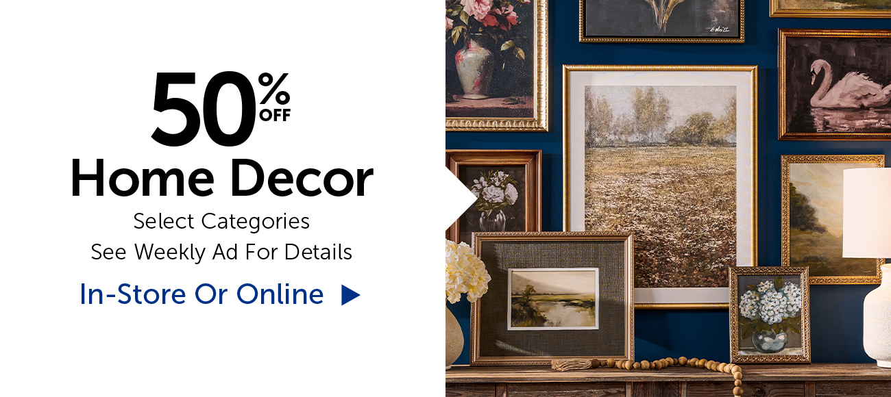 50% Off Home Decor - Select Categories
