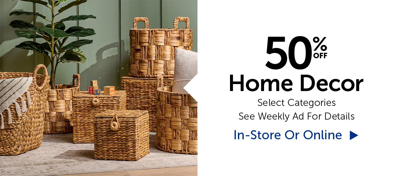 50% Off Home Decor - Select Categories