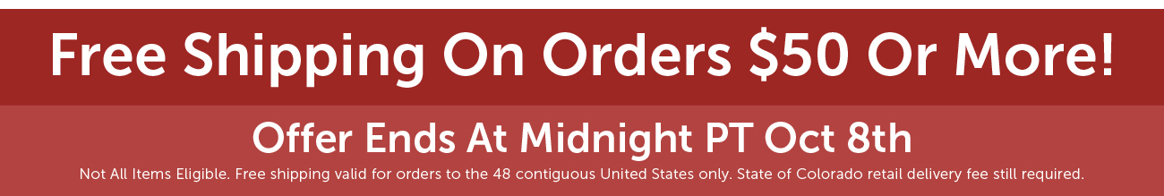 Free Shipping On Orders $50 Or More! Offer Ends At Midnight PT Oct 8th