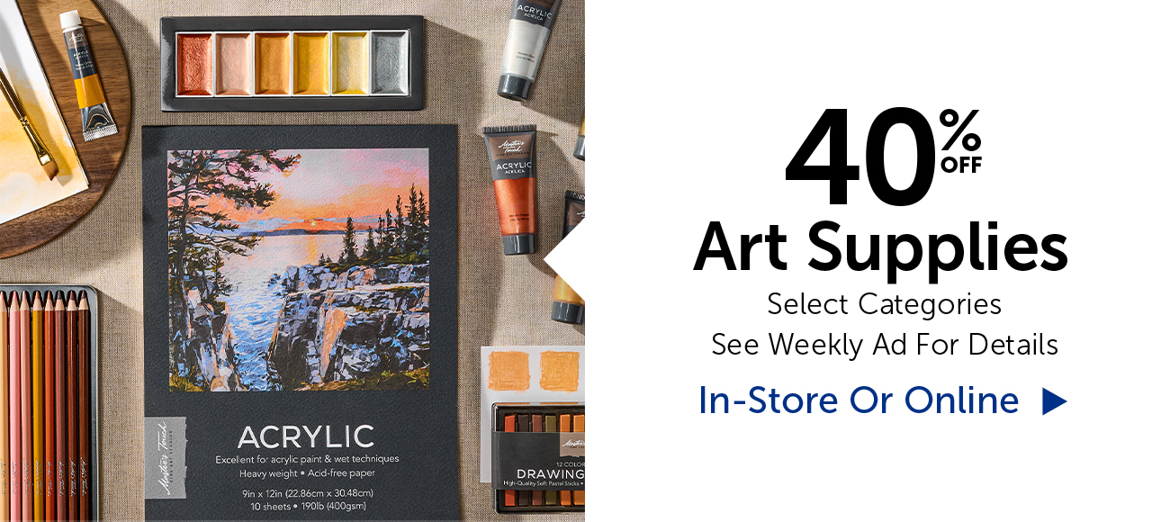 40% Off Art Supplies - Select Categories
