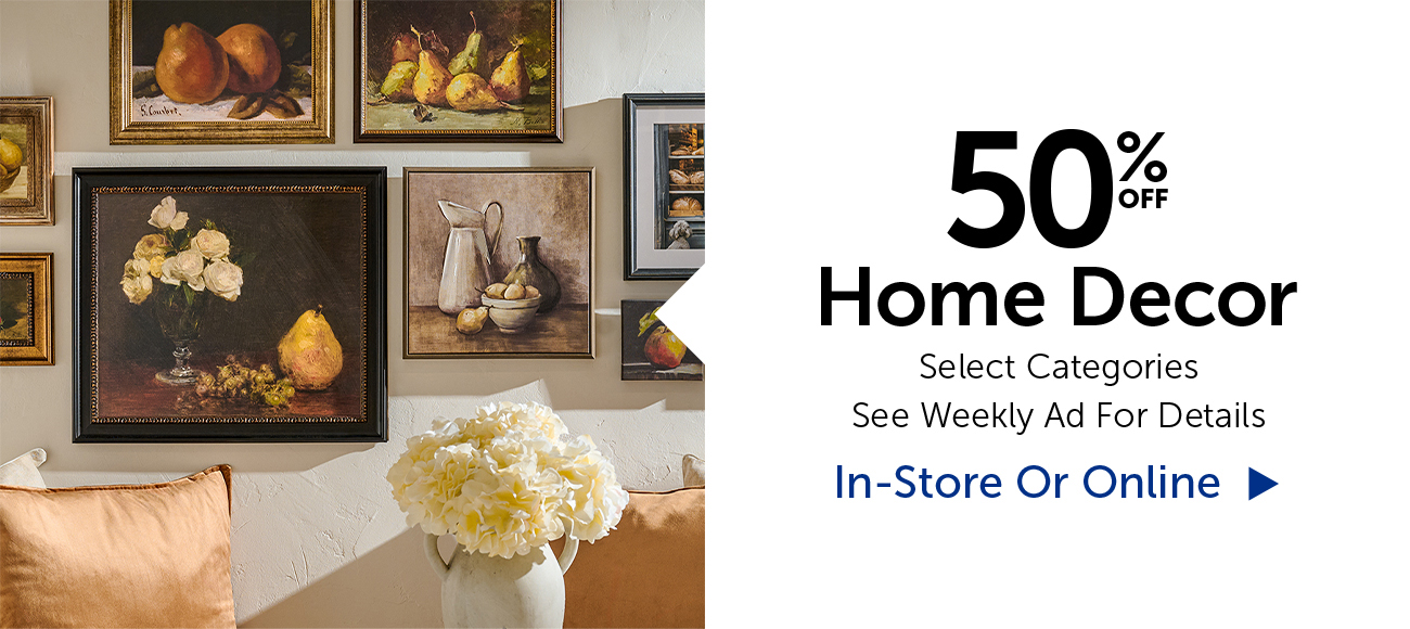 50% Off Home Decor - Select Categories