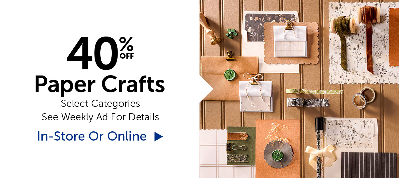 40% Off Paper Crafts - Select Categories