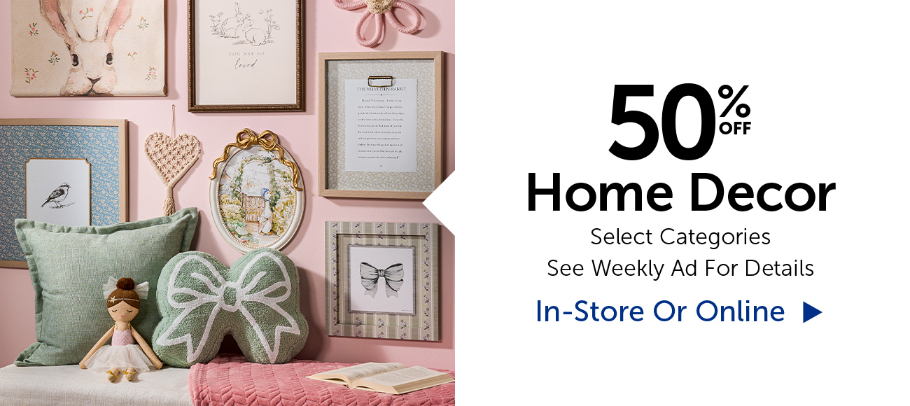 50% Off Home Decor - Select Categories