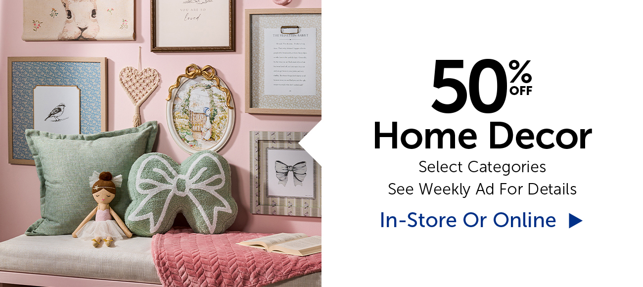 50% Off Home Decor - Select Categories