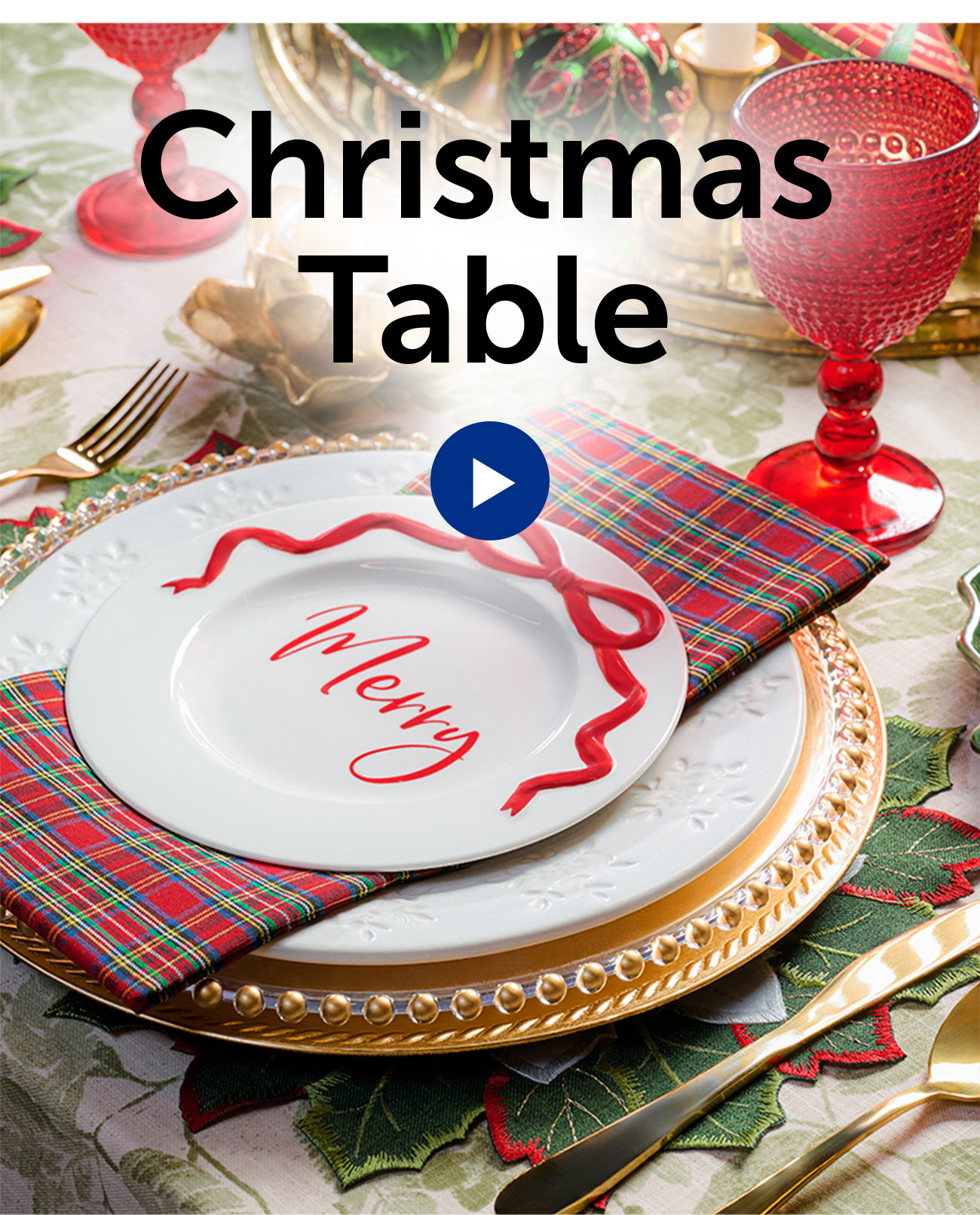 Christmas Table Decorating Video