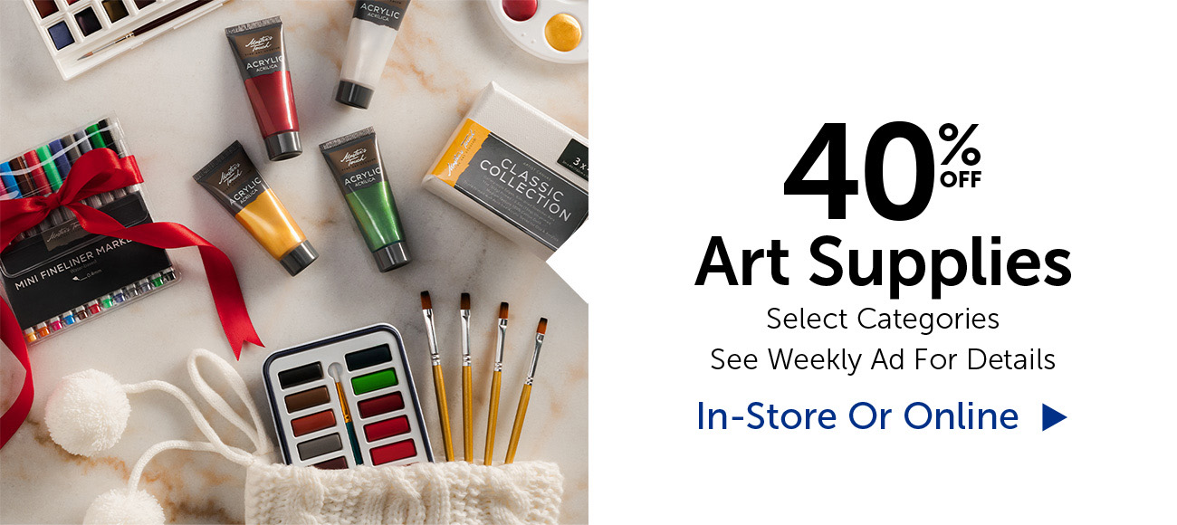 40% Off Art Supplies - Select Categories