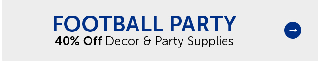 Football Party - 40% Off Decor & Party Supplies