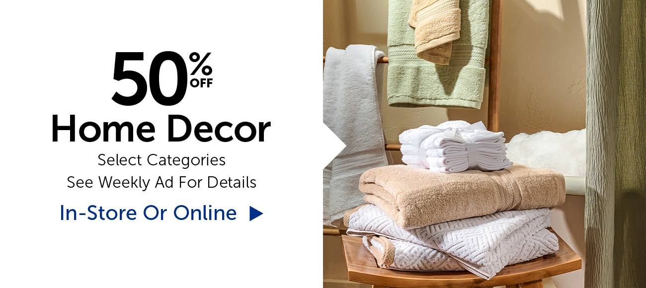 50% Off Home Decor - Select Categories