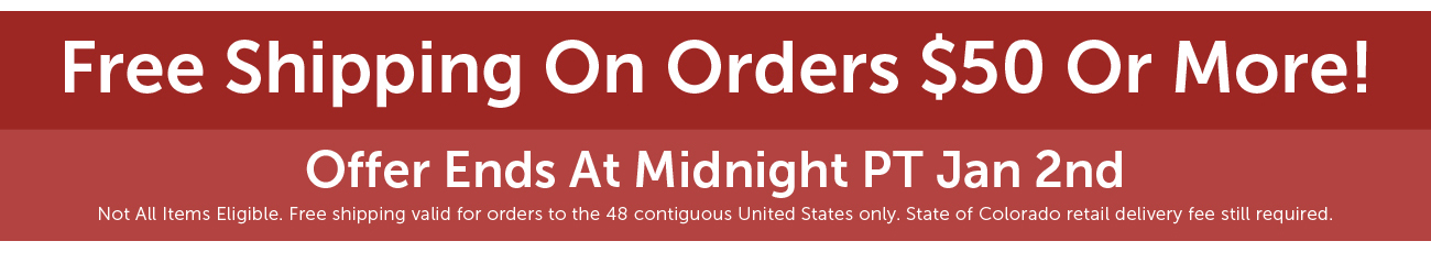 Free Shipping On Orders $50 Or More! Offer Ends At Midnight PT Jan 2nd