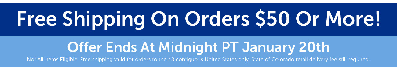 Free Shipping On Orders $50 Or More! Offer Ends At Midnight PT January 20th