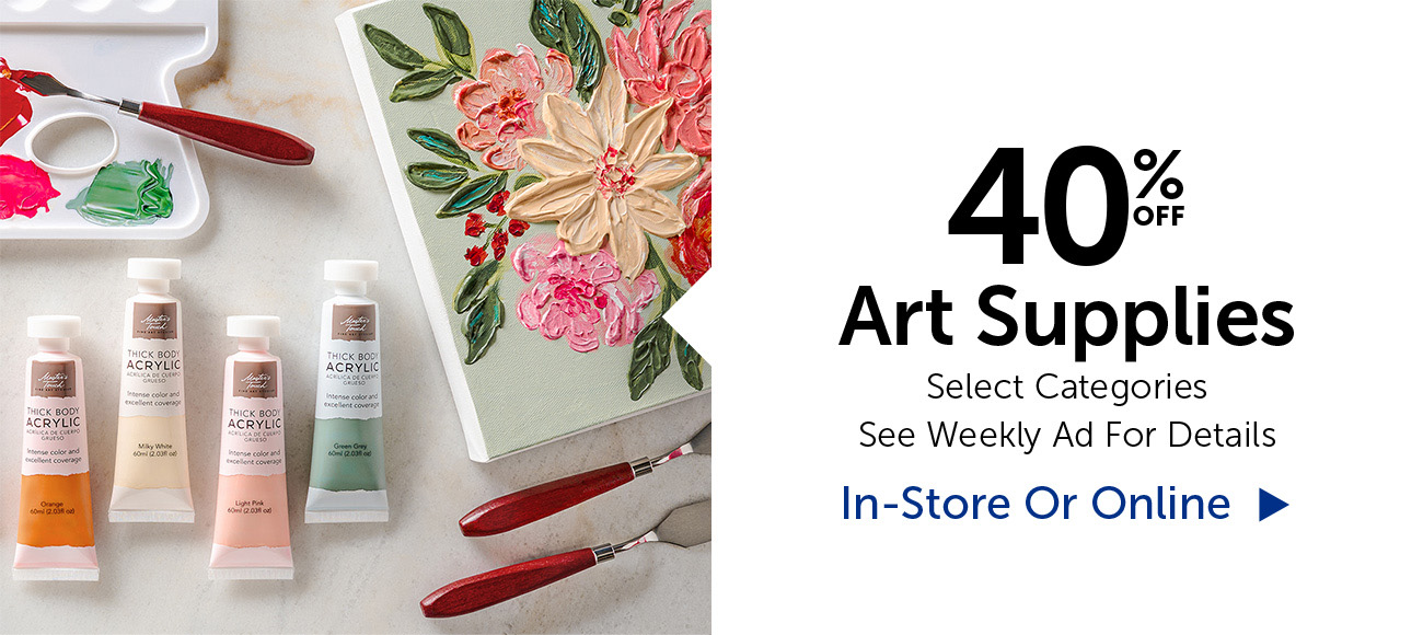 40% Off Art Supplies - Select Categories