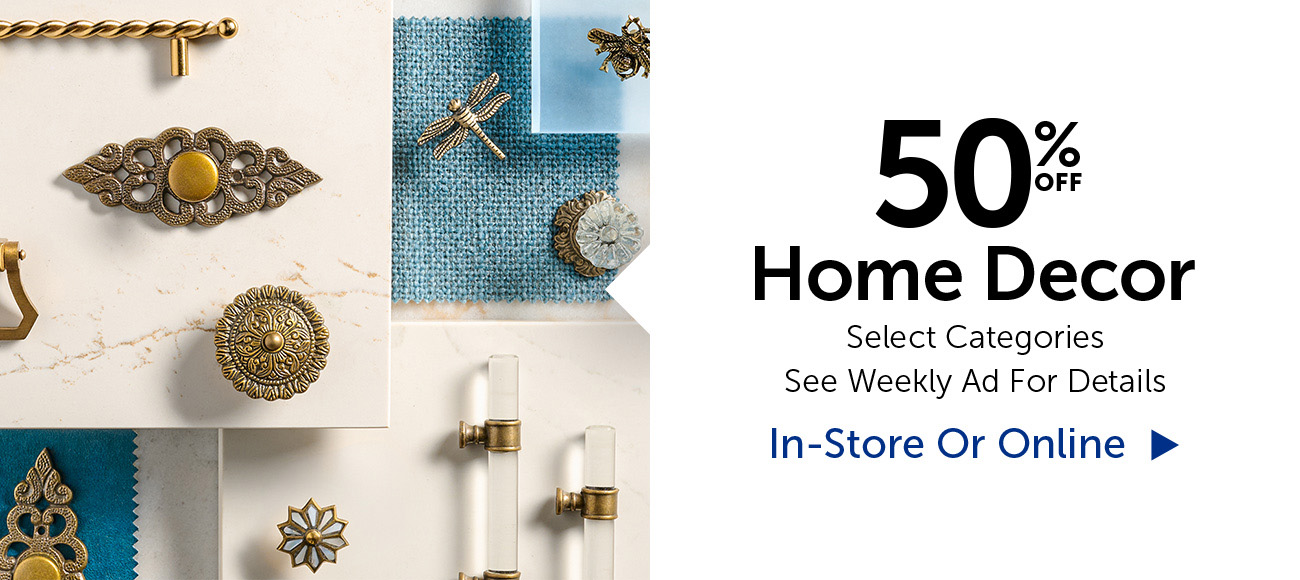 50% Off Home Decor - Select. Categories