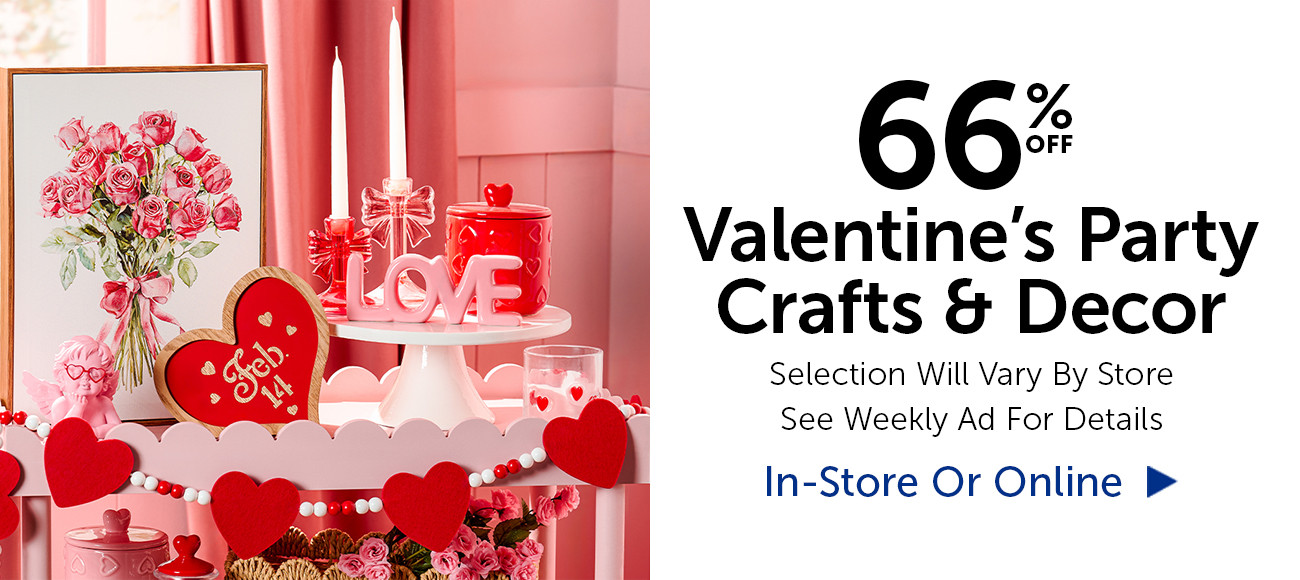 40% Off Valentine Party, Crafts & Decor - Select Categories