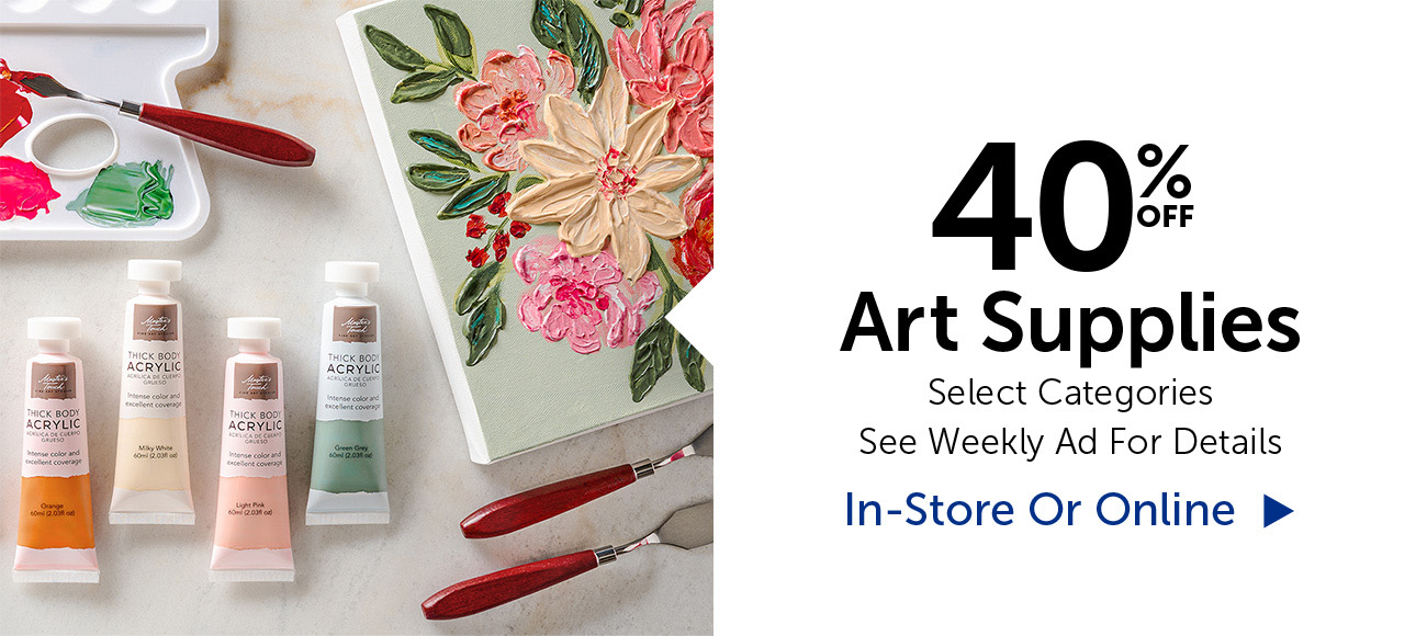 40% Off Art Supplies - Select Categories