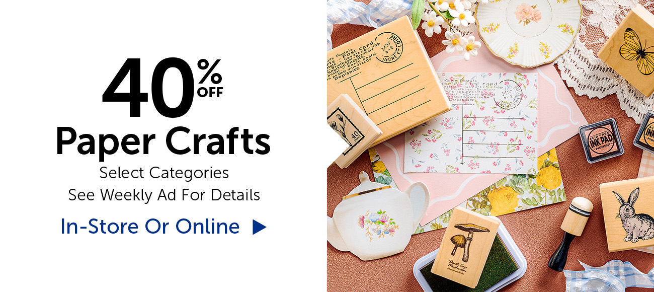40% Off Paper Crafts - Select Categories
