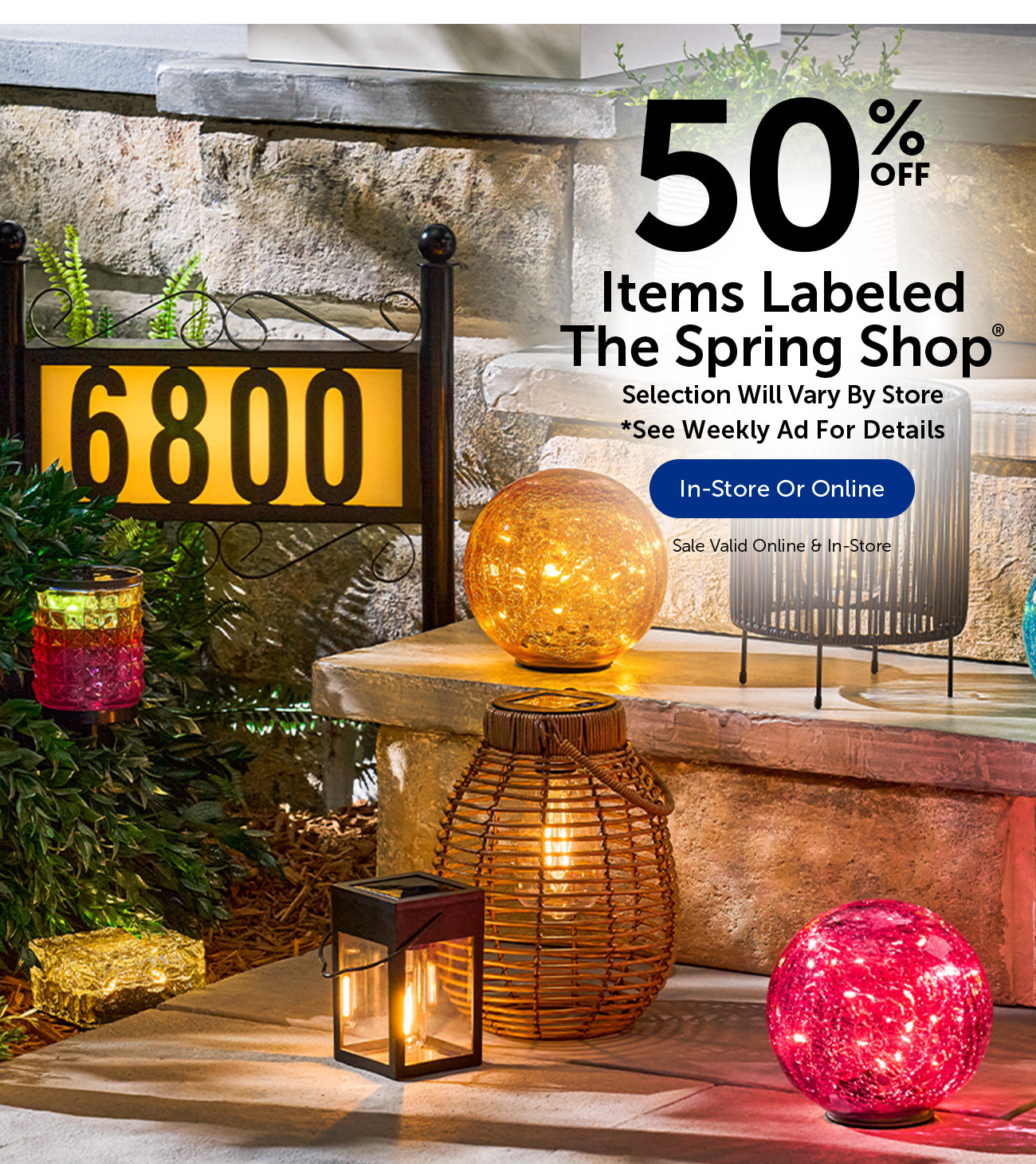 50% Off Items Labeled The Spring Shop® - Selection Will Vary By Store