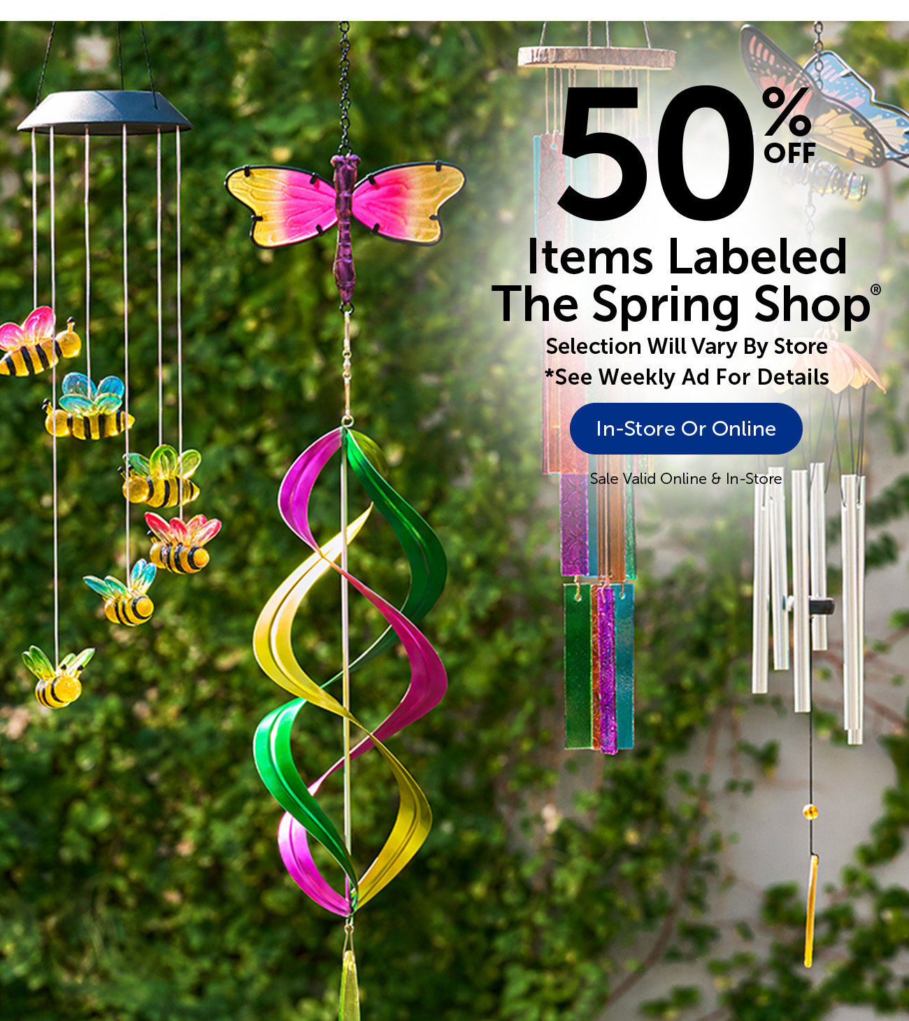 50% Off Items Labeled The Spring Shop® - Selection Will Vary By Store