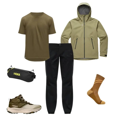 HOKA Hip Pack 2.5L, Transport Hike GTX, Trail Crew Sock, Woodland Hike Pant, HOKA Essential Tee, Transport Jacket GTX, Transport Hike GTX, Winter Beanie, Basecamp Fleece Pant, Airolite Long Sleeve 2.0, SkyGlow Half-Zip, 